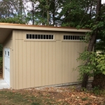 2 transom windows on high side of shed